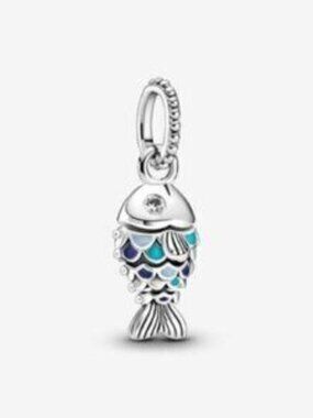 Pandora Blue Scaled Fish Dangle Charm
